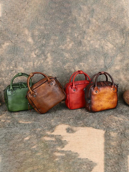 Vintage Womens Genuine Leather Shoulder Bags Small Handbags For Women Original