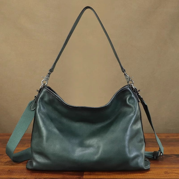 Vintage Womens Genuine Leather Tote Bag Shoulder Handbags Badass