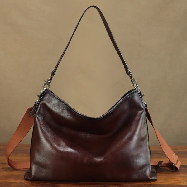 Vintage Womens Genuine Leather Tote Bag Shoulder Handbags Chic