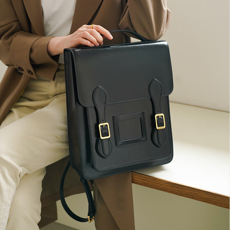 Vintage Womens Laptop Backpack Brown Leather Backpack Purse Best
