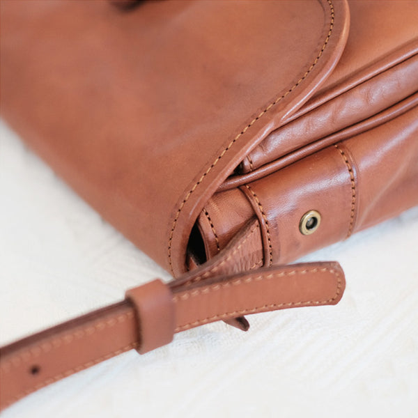 Vintage Womens Leather Shoulder Bag Crossbody Satchel Purses Handmade