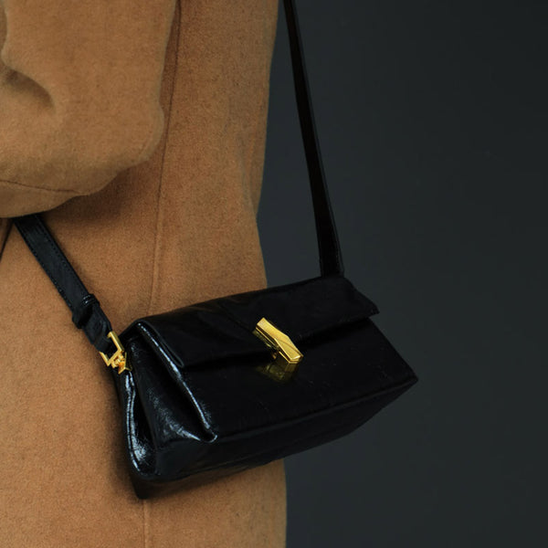 Vintage Womens Leather Shoulder Bag Small Leather Crossbody Bag