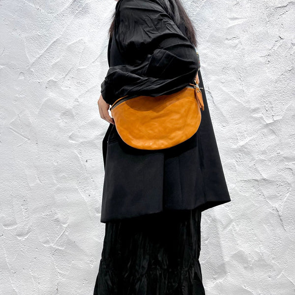 Women's Leather Chest Sling Bag with Boho Shoulder Strap Design Classy
