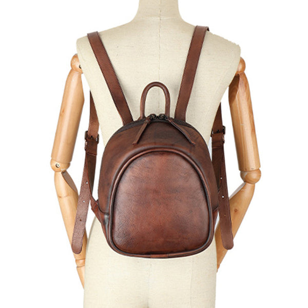 Women's Mini Leather Backpack Womens Rucksack Bag Casual