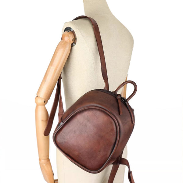 Women's Mini Leather Backpack Womens Rucksack Bag Quality