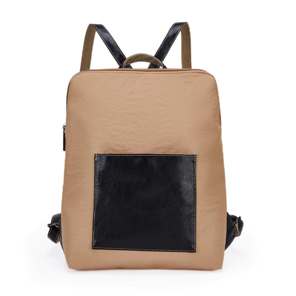 Women's Small Laptop Backpack Minimalist 27-Inch Work Backpack with Leather Details Classy