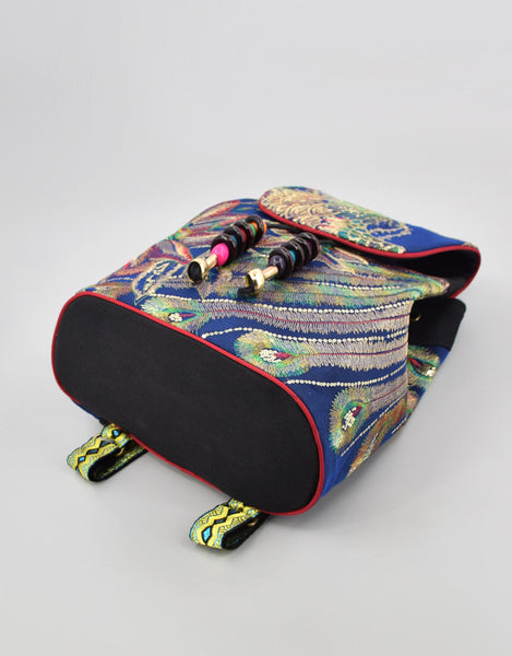Womens Boho Canvas Backpack Purse Rucksack Bag Cool