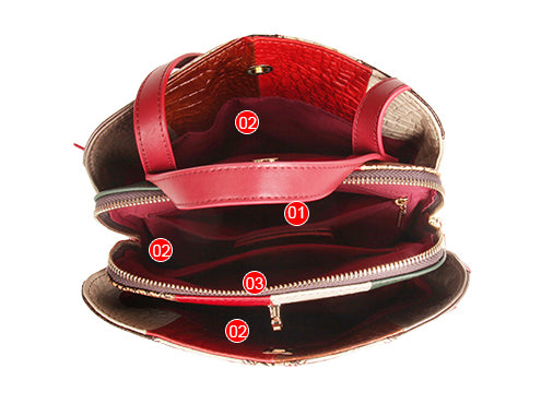 Womens Boho Patchwork Leather Backpack Purse with Tassel Genuine Cowhide Backpack Bag Inside