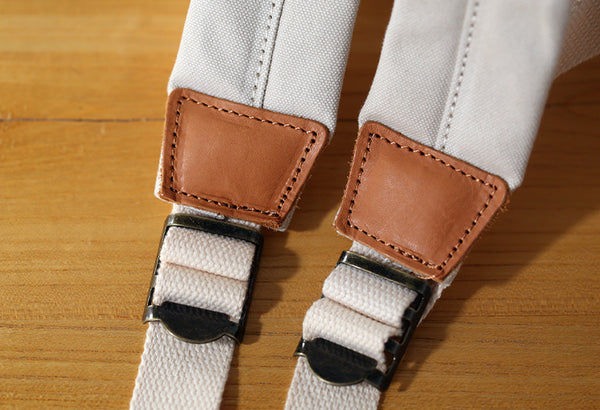 Womens Canvas Backpack with Genuine Leather Trim Casual Lightweight Travel Bag Handmade