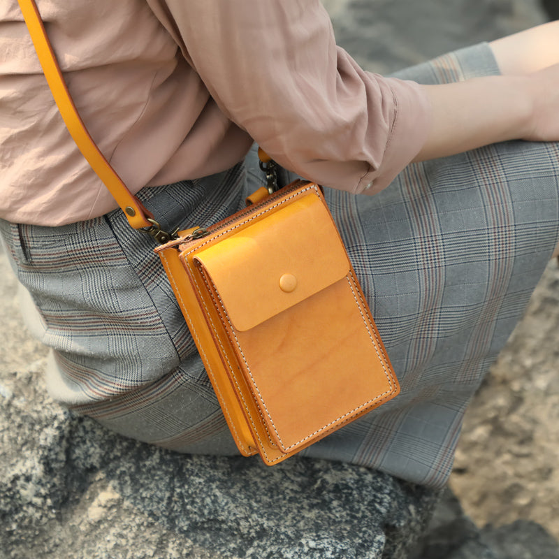 Multi-Pocket Leather Purse Waist Bag Hip Bag City Pouch [NAROO Sideflip]