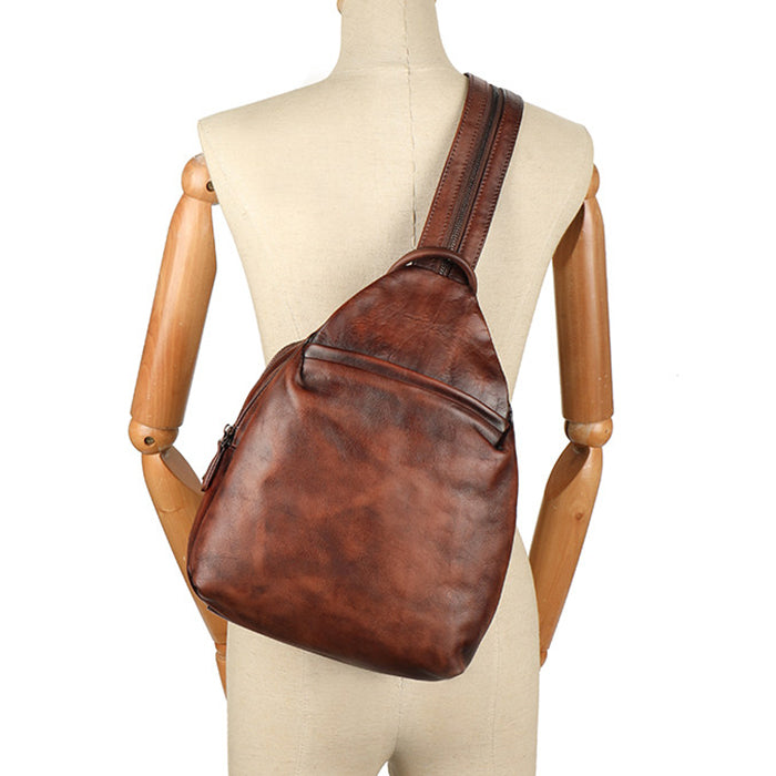 Convertible Leather Backpack for Women Sling Bag Chest Bag – igemstonejewelry