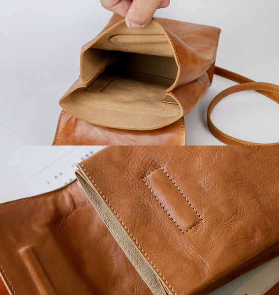 Womens Convertible Leather Crossbody Belt Bag Vintage Top Grain Cowhide Waist Bag Capacity