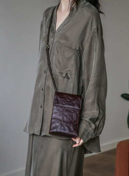 Womens Convertible Leather Crossbody Belt Bag Vintage Top Grain Cowhide Waist Bag Cool