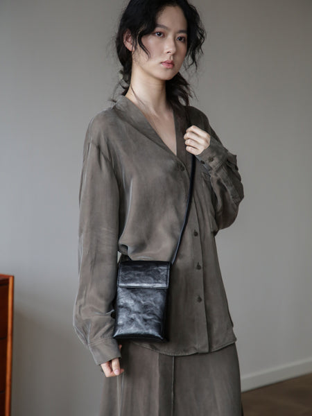 Womens Convertible Leather Crossbody Belt Bag Vintage Top Grain Cowhide Waist Bag Designer