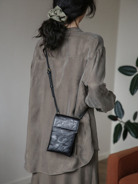 Womens Convertible Leather Crossbody Belt Bag Vintage Top Grain Cowhide Waist Bag Durable