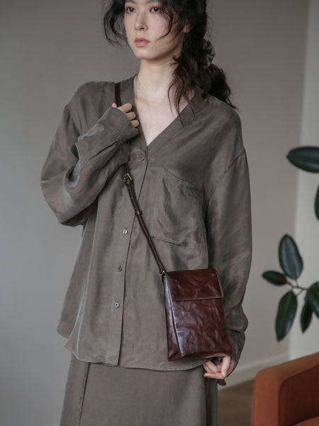 Womens Convertible Leather Crossbody Belt Bag Vintage Top Grain Cowhide Waist Bag Fashion