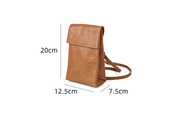 Womens Convertible Leather Crossbody Belt Bag Vintage Top Grain Cowhide Waist Bag Size