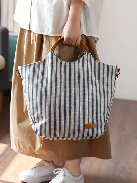 Womens Large Canvas Laptop Tote Bag with Leather Handle-Fits 15.11" Notebook Beautiful
