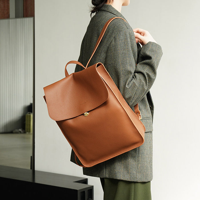 brown leather laptop backpack for women LOVEVOOK 15.6-18 Inch Water-Resistant PU Leather USB Port, Reddish / 15.6 Inch one womens leather travel bag featuring refined design for stylish women of any agethats our 10X Womens Genuine Leather Laptop Backpack
