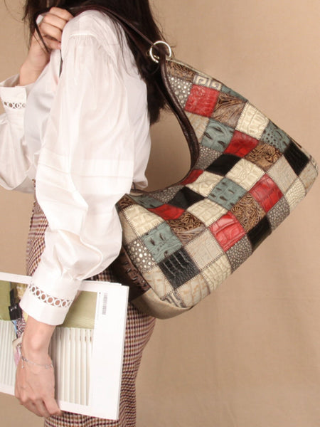 Womens Leather Tote Bag Large Capacity Underarm Shoulder Bag Affordable