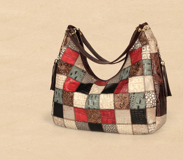 Womens Leather Tote Bag Large Capacity Underarm Shoulder Bag Classy