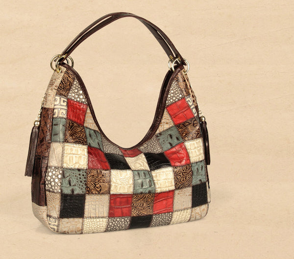 Womens Leather Tote Bag Large Capacity Underarm Shoulder Bag Cool