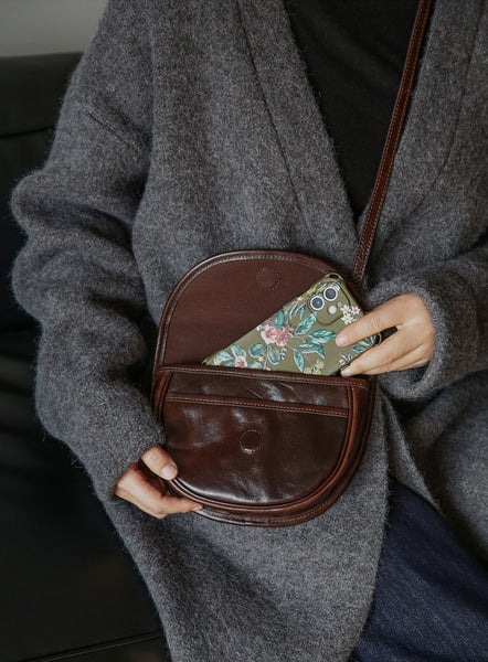 Womens Mini Genuine Leather Crossbody Bag Waist Bag Classy