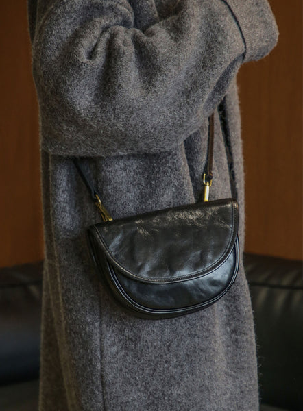 Womens Mini Genuine Leather Crossbody Bag Waist Bag Front