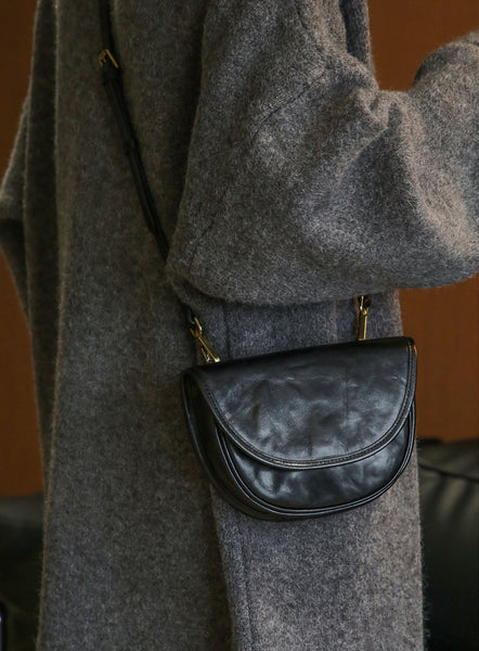 Womens Mini Genuine Leather Crossbody Bag Waist Bag Handmade