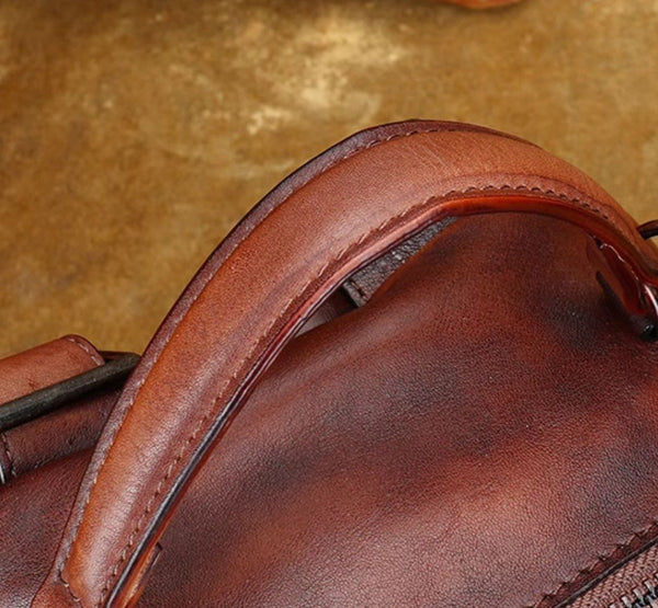 Womens Mini Leather Rucksack Shoulder Bag Leather Backpack Purse For Women Handmade