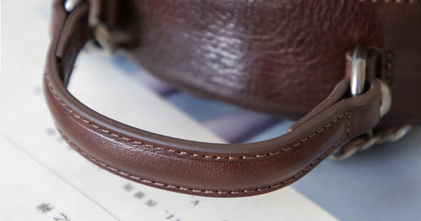 Womens Mini Vegetable Tanned Leather Backpack Top Handle Crossbody Bag Quality