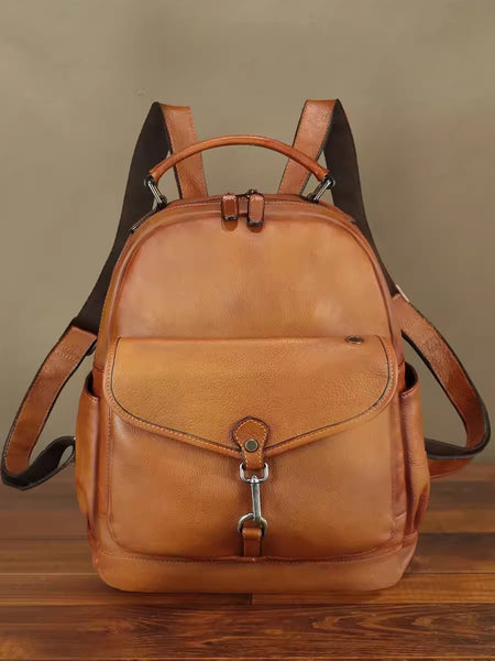 Womens Small Leather Rucksack Leather Backpack Purse For Women Classic