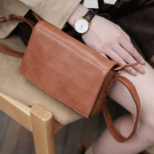 Womens Small Leather Shoulder Bag Crossbody Satchel Purses Beautiful