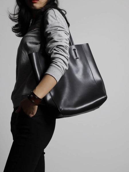 Womens Small Leather Tote Bag With Zipper Women Leather Handbag