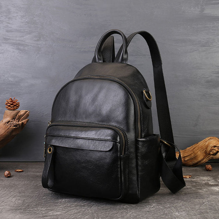 Women's Small Vintage Leather Backpack Genuine Cowhide Bag igemstonejewelry Women's Small Vintage Leather Backpack Genuine Cowhide Bag igemstonejewelry