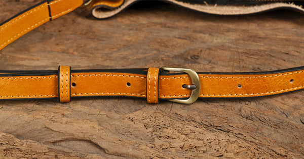 Womens Vegetable Tanned Leather Bucket Bag, Hand-Dyed Genuine Leather Shoulder Bag Fashionable