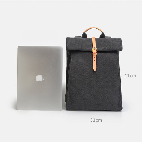 Womens Vintage Canvas Backpack Purse Laptop Rucksack Bag Classy