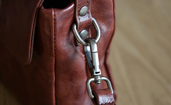 Womens Vintage Genuine Leather Ruched Box Bag Top Handle Crossbody Purse Durable