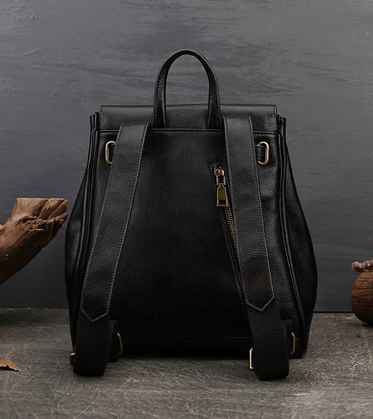Womens Vintage Leather Backpack Bag Genuine Leather Backpack Purse Designer