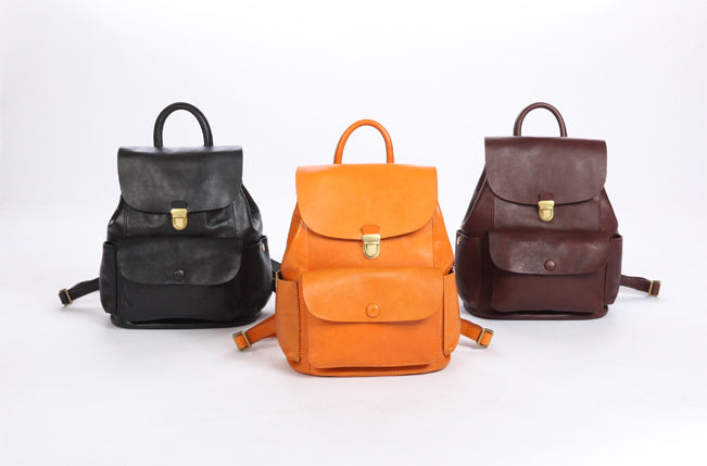 asos vintage leather backpack Womens Vintage Leather Backpack Bag Small Rucksack Bag For Women – igemstonejewelry