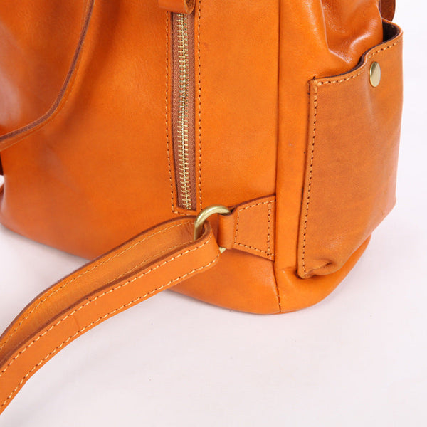Womens Vintage Leather Backpack Bag Small Rucksack Bag For Women Quality