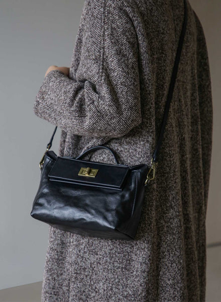 Womens Vintage Top-Grain Leather Small Crossbody Bag Shoulder Handbag Cool