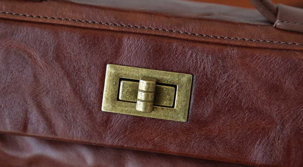 Womens Vintage Top-Grain Leather Small Crossbody Bag Shoulder Handbag Genuine-Leather