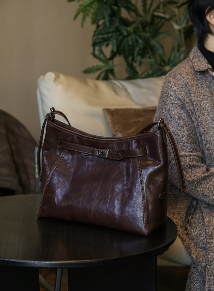 Womens Leather Hobo Shoulder Bag Genuine Leather Handbags for Women
