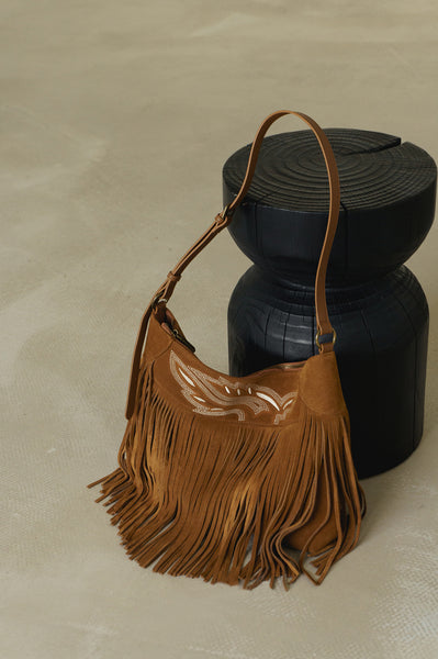 Womens Western Leather Fringe Purse Boho Crossbody Bag Elegant