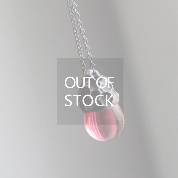 Colored Glaze Pendant Necklace in Sterling Silver Handmade Unique Jewelry Women