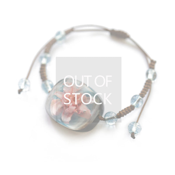 Herbage Resin and wood Bracelet Unique Handmade Jewelry Accessories Gifts For Women