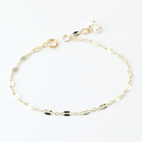14K Gold Bracelet Pearl Handmade Jewelry Accessories Women gift