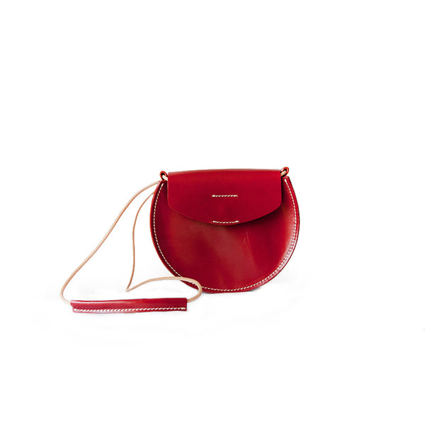 Red Leather Womens Crossbody Bags Leather Shoulder Bag Purses for Women