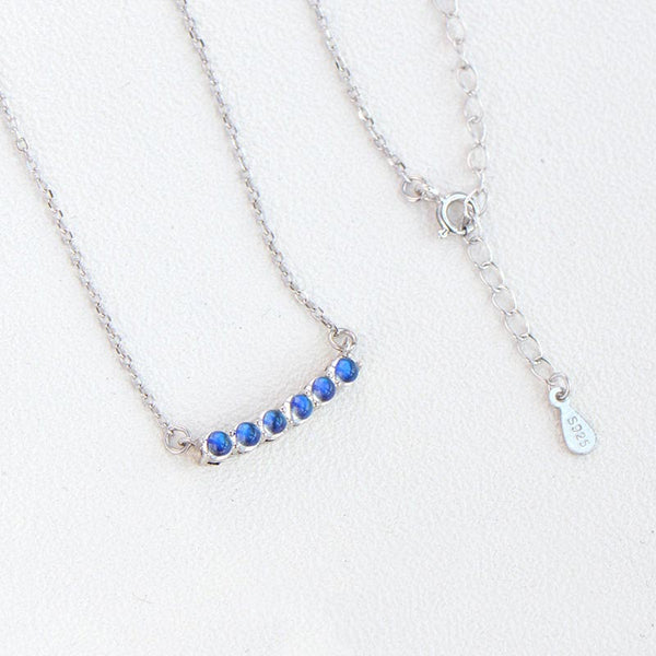 Moonstone Pendant Necklace in White Gold Plated Sterling Silver Gifts For Women